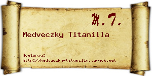 Medveczky Titanilla névjegykártya